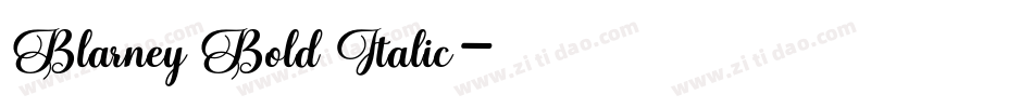 Blarney Bold Italic字体转换